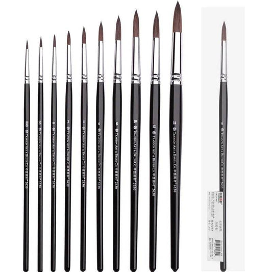 Squirrel Hair Watercolor Brush Pen – Candlelight Style with Wood Handle