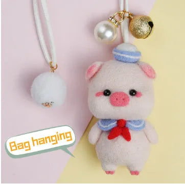 Wool Felt Poke Poke Material Bag DIY Handmade Pendant Key Chain Jewelry Accessories