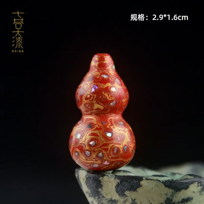 Cuentas grandes de pintura del Tíbet, cuentas con formas especiales, cuentas de Buda con tornillo, laca Fuzhou hecha a mano, no patrimonial