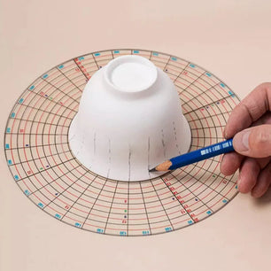 Ceramic Tool Multifunctional Full Circle Cutting Ruler - DiyCraftsProject