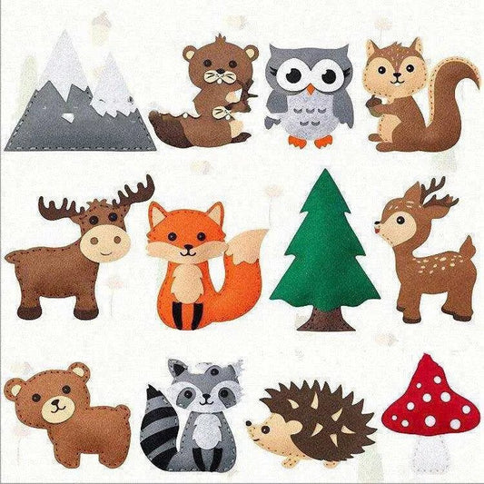 Children's Early Education Sewing Kit Sea life Forest Creatures - DiyCraftsProject