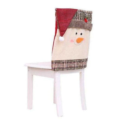 a white chair with a christmas decoration on it