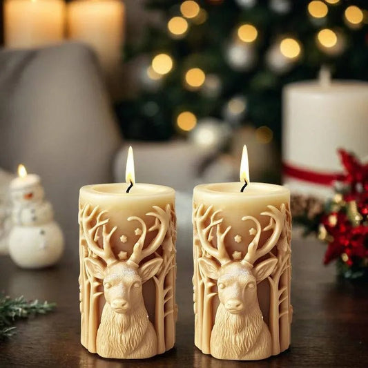 Christmas Cylindrical Aromatherapy Candle Silicone Mold - DiyCraftsProject