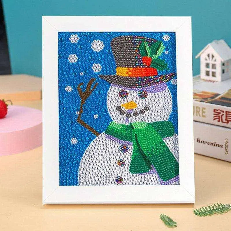 a card with a picture of a snowman on it