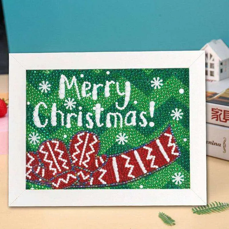 a picture of a christmas card on a table