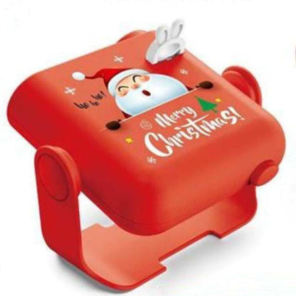 a red toy with a santa clause on it