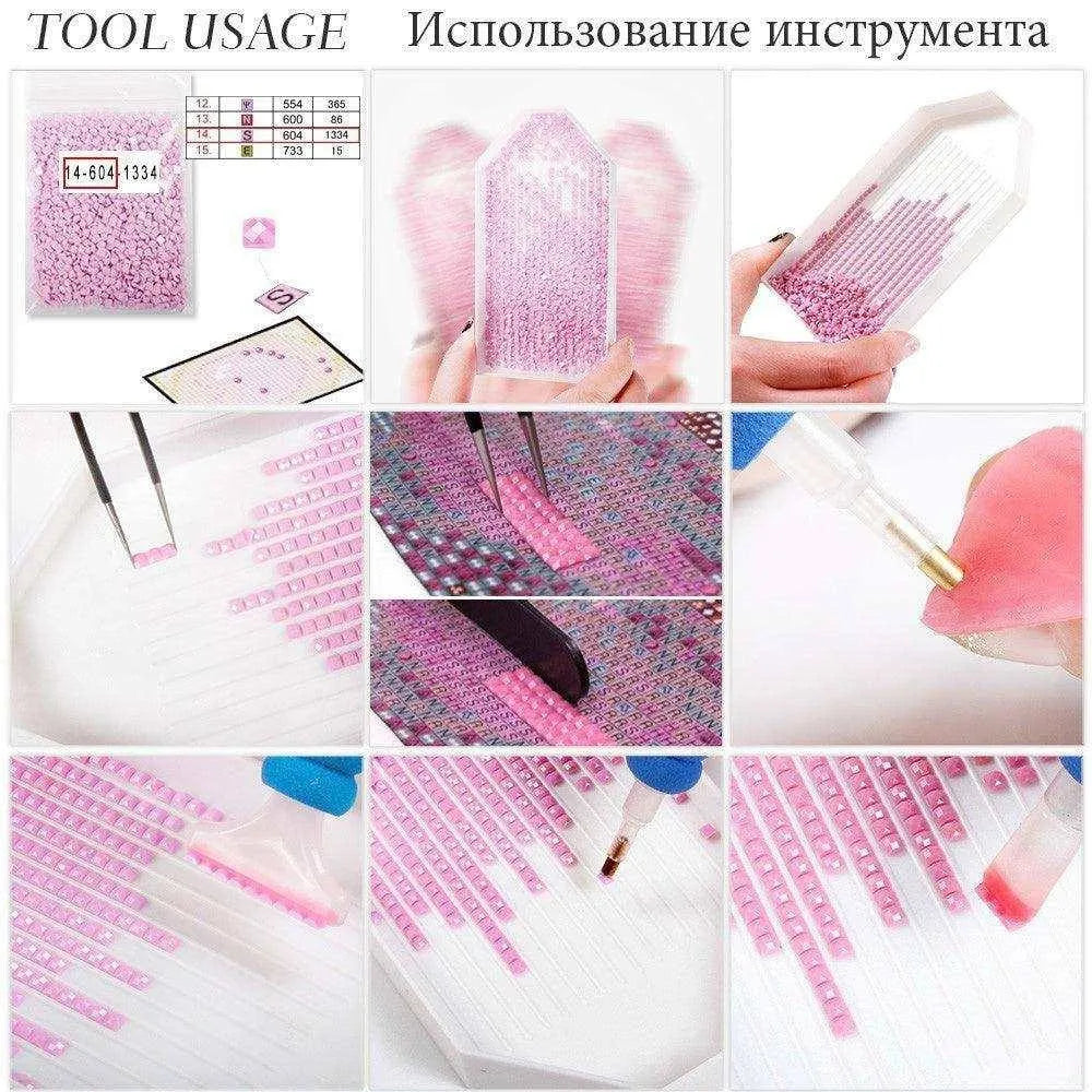 a collage of photos showing how to use a nail file