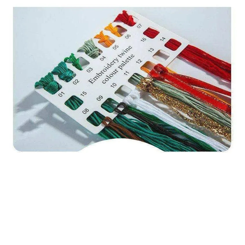 a bunch of different colored cords on a white surface