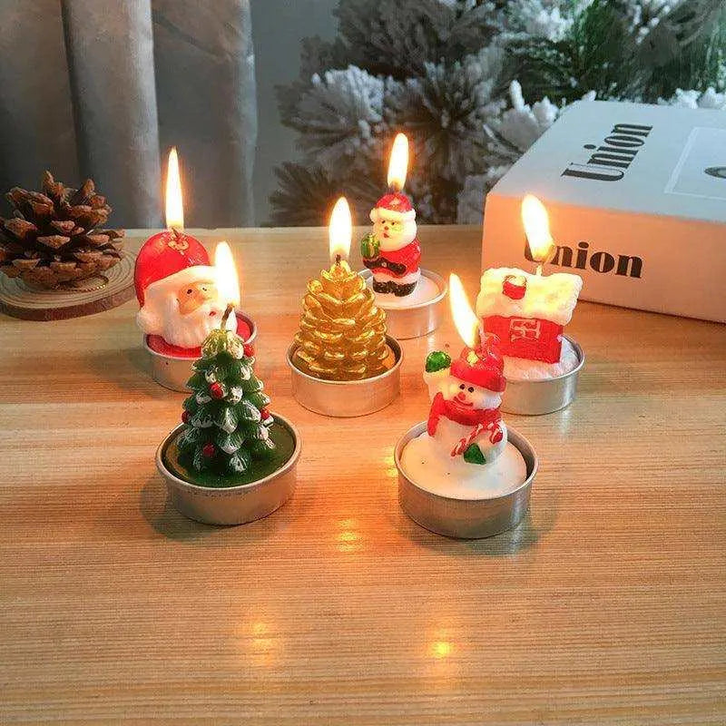 Christmas Laser Cut Craft Gift Candles - Set of 3 Candles [14 x 6 x 9 cm] , Christmas Craft Gift Candles Decorate, christmas crafts