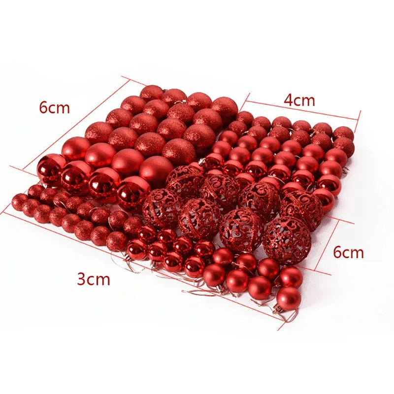 Christmas Matte Decorative Ball - Set of 100, 700g Plastic Christmas Balls , christmas decoration, Christmas Matte Decorative Ball