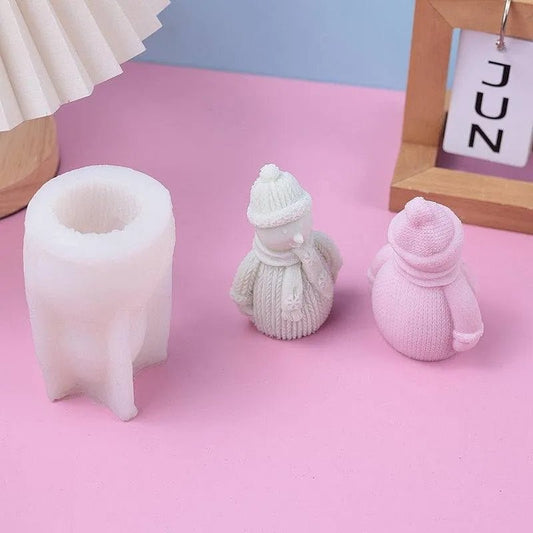 Christmas Snowman Candle Silicone Mold DIY - DiyCraftsProject