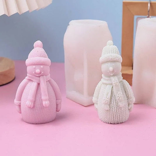 Christmas Snowman Candle Silicone Mold DIY - DiyCraftsProject
