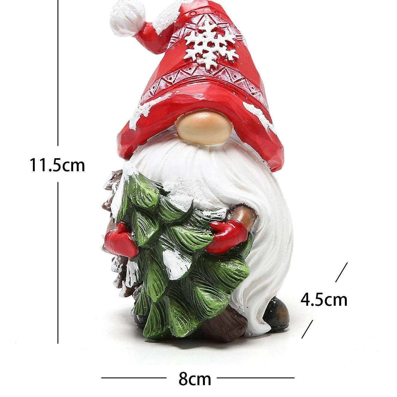 a christmas gnome figurine with a red hat