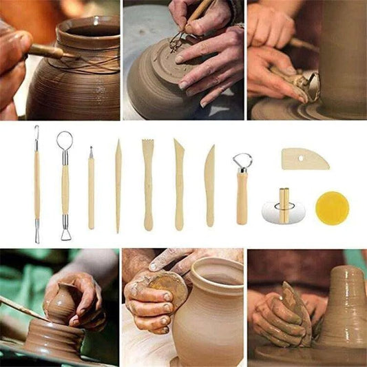 Clay Sculpting Tool Set with Apron - 42 Tools & Apron Combo - DiyCraftsProject