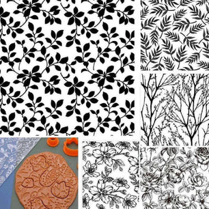 Clay Stamp Transparent Stamp Retro Background Rose Wood Grain Clay Texture Pattern - DiyCraftsProject