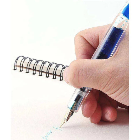 Clear Acrylic Fountain Pen - Transparent Writing Gift for Dad (0.5mm Nib) - DiyCraftsProject