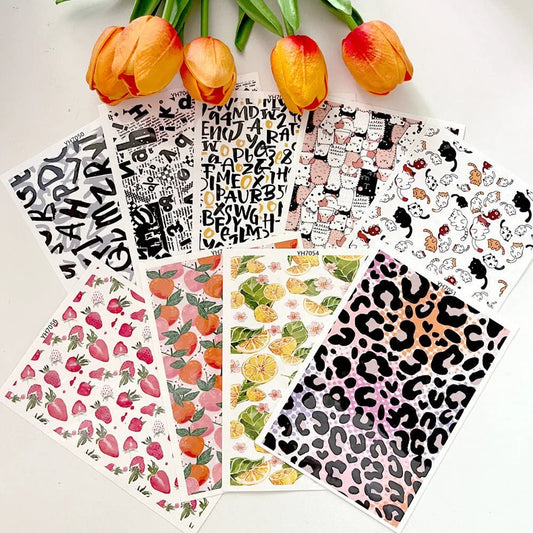 Colorful Stickers DIY Polymer Clay Clay Earrings Polymer Clay Printing Cold Transfer Printing - DiyCraftsProject