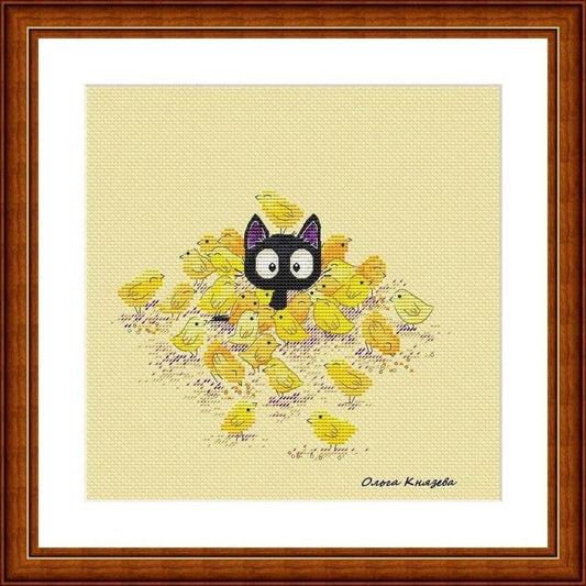 Cute Cross Stitch Easy Cross Stitch, Wall Cross Stitch, Cat Cross Stitch - DiyCraftsProject
