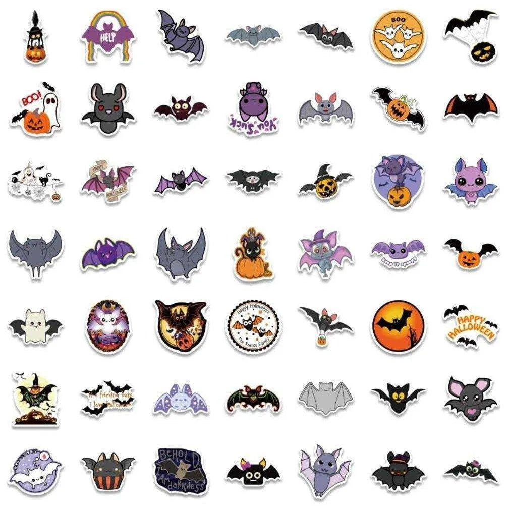 Cute Bats Stickers Halloween Bats Sticker Pack Kawaii Bat Decals Scrapbook Decor Halloween Party Supplies Party Favors Labels 100pcs