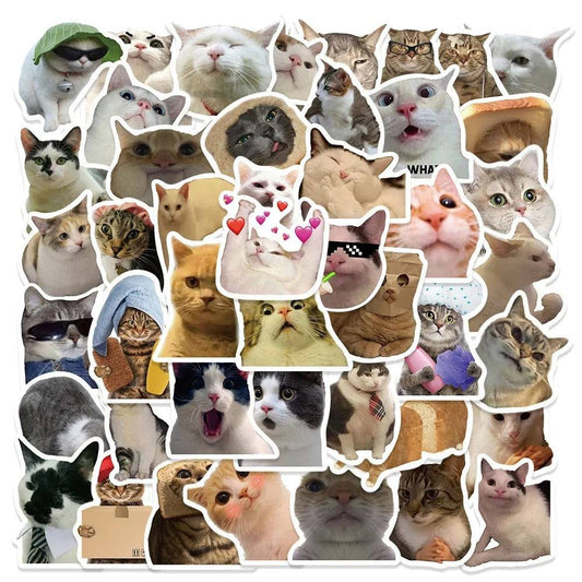 Cute Kitty Creative Cartoon Waterproof Stickers - DiyCraftsProject
