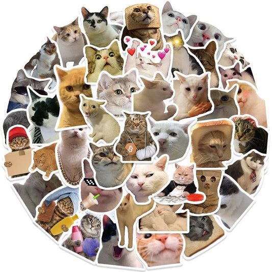 Cute Kitty Creative Cartoon Waterproof Stickers - DiyCraftsProject