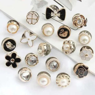 Cute Small Buttons - Set of 10 - DIY Dressmaking Sewing Accessories - 1.1cm Size - DiyCraftsProject