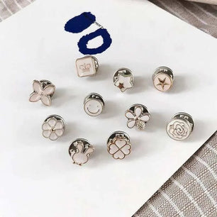 Cute Small Buttons - Set of 10 - DIY Dressmaking Sewing Accessories - 1.1cm Size - DiyCraftsProject