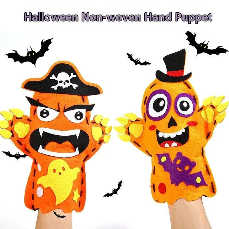 Kindergarten Halloween Crafts DIY Hand Puppets – Felt Sewing Kit for Kids