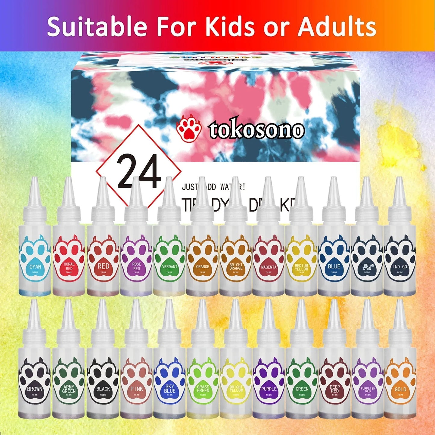 24-color Tie-dye Creative DIY Children's Handmade Paint Suit