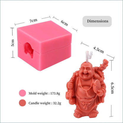 Three-dimensional Aromatherapy Buddha Statue Candle Mould