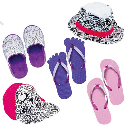 Customizable Graffiti Hat and Slippers Painting Toy Set for Kids