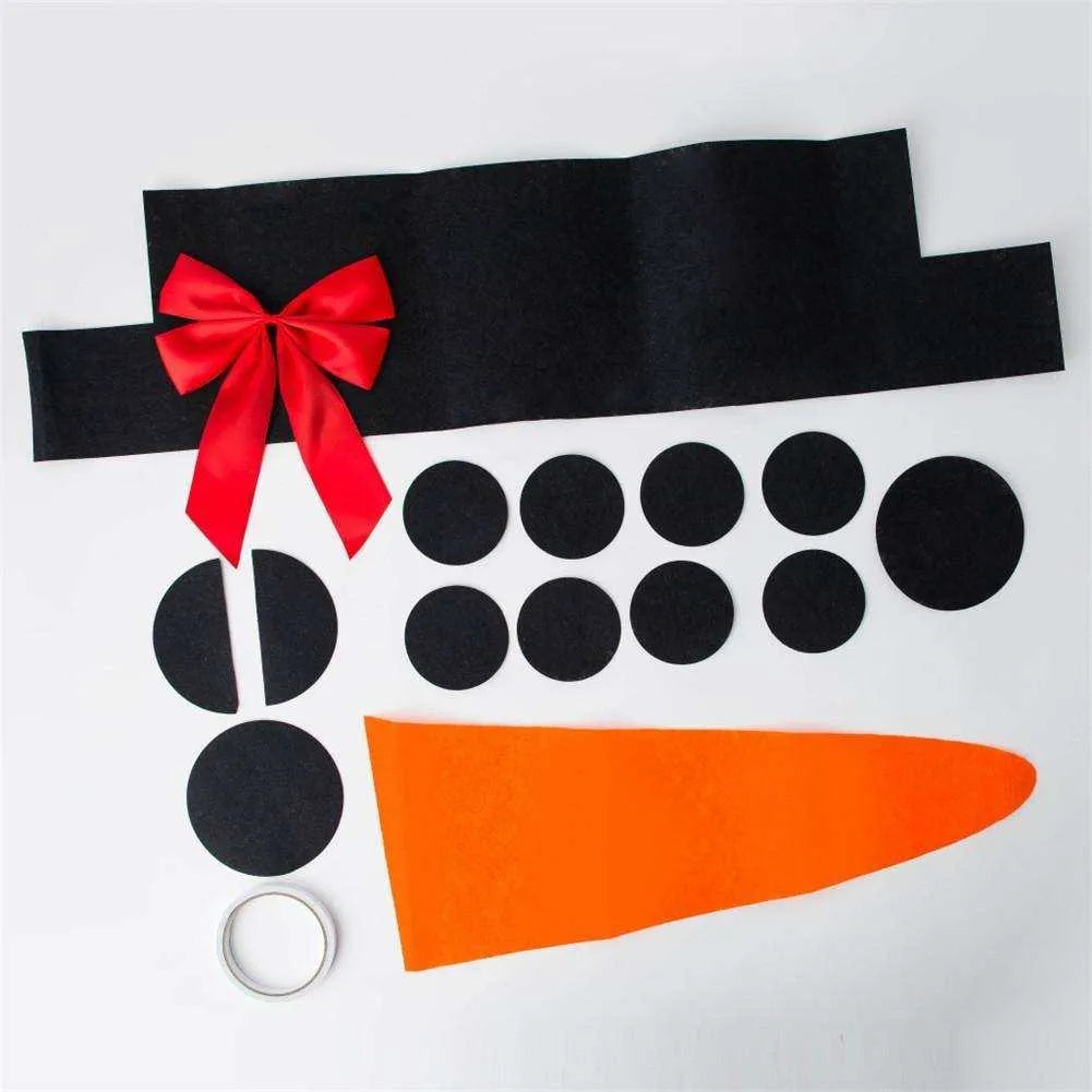 DIY Christmas Snowman Decoration Kit - 16 Sets, Non-Woven Material , christmas decoration, DIY Christmas Snowman Decoration