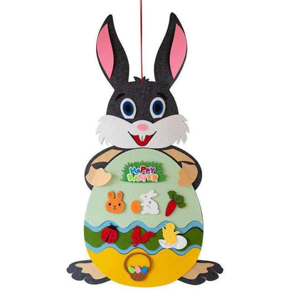 Easter DIY Felt Bunny Pendants Toy with Alphabet - Interactive Learning Experience for Kids , 