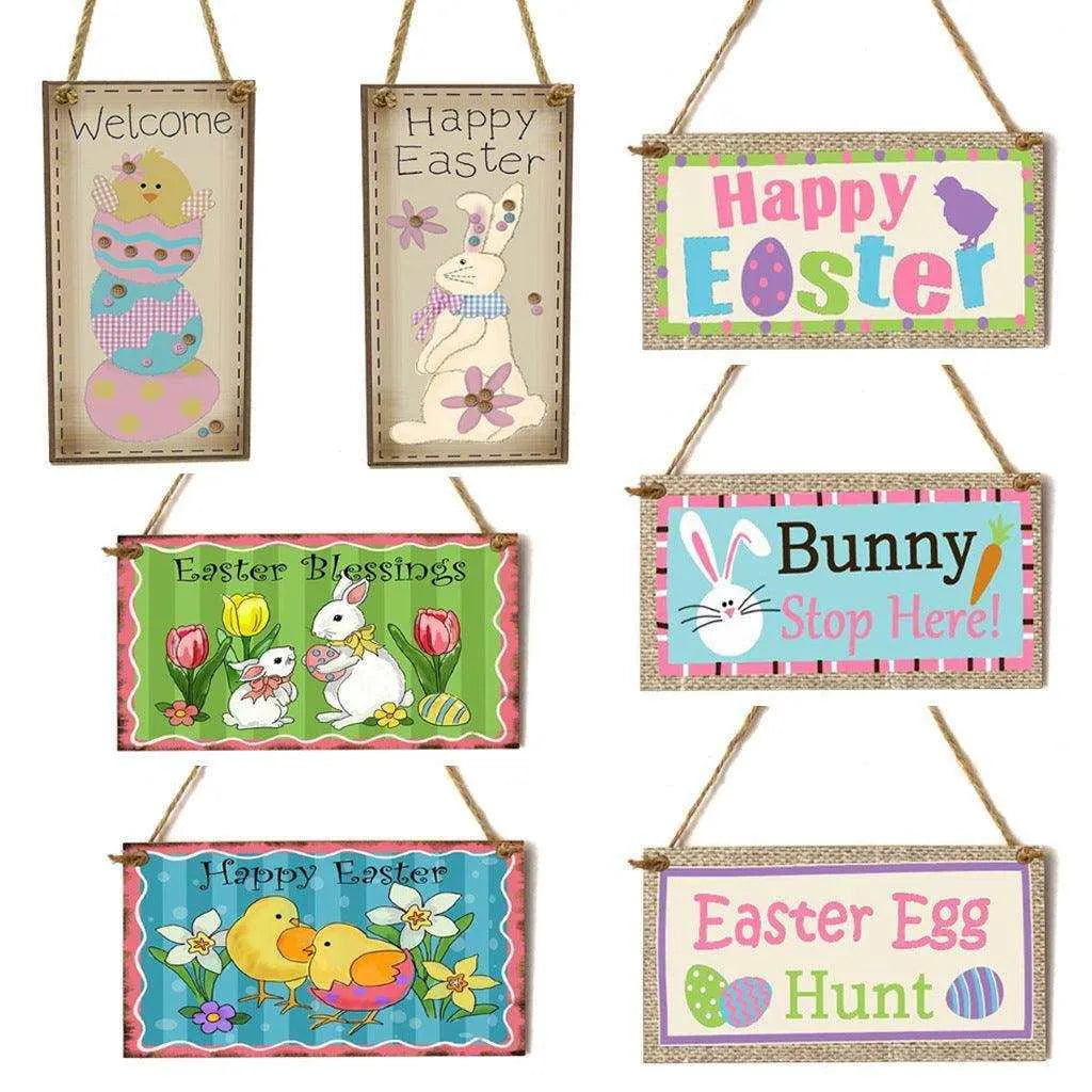 Easter Ornaments - Set of 20 - 10x20cm - Poplar Plywood , 