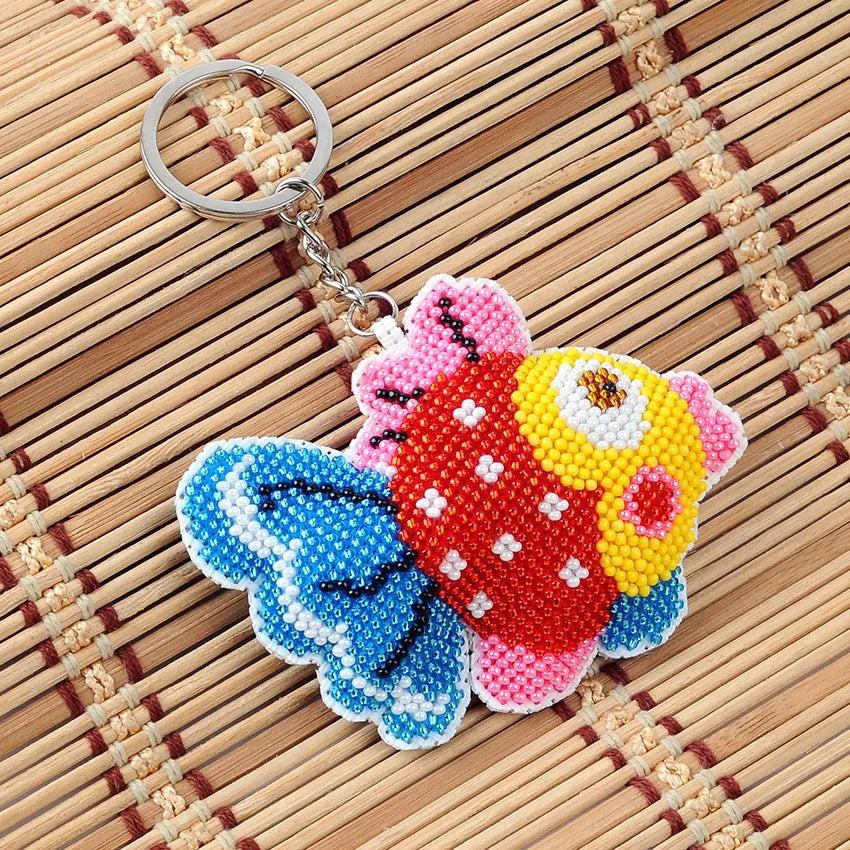 Charming DIY Beaded Keychain Pendant Kit