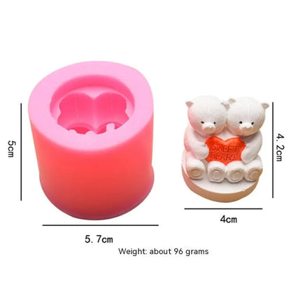 Bear Aromatherapy Candle DIY Handmade Ornaments Silicone Mold