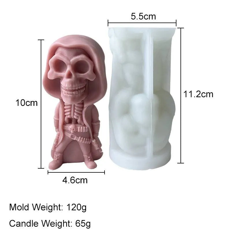 Molde de silicone para modelagem de abóbora de Halloween com enfeites de vela