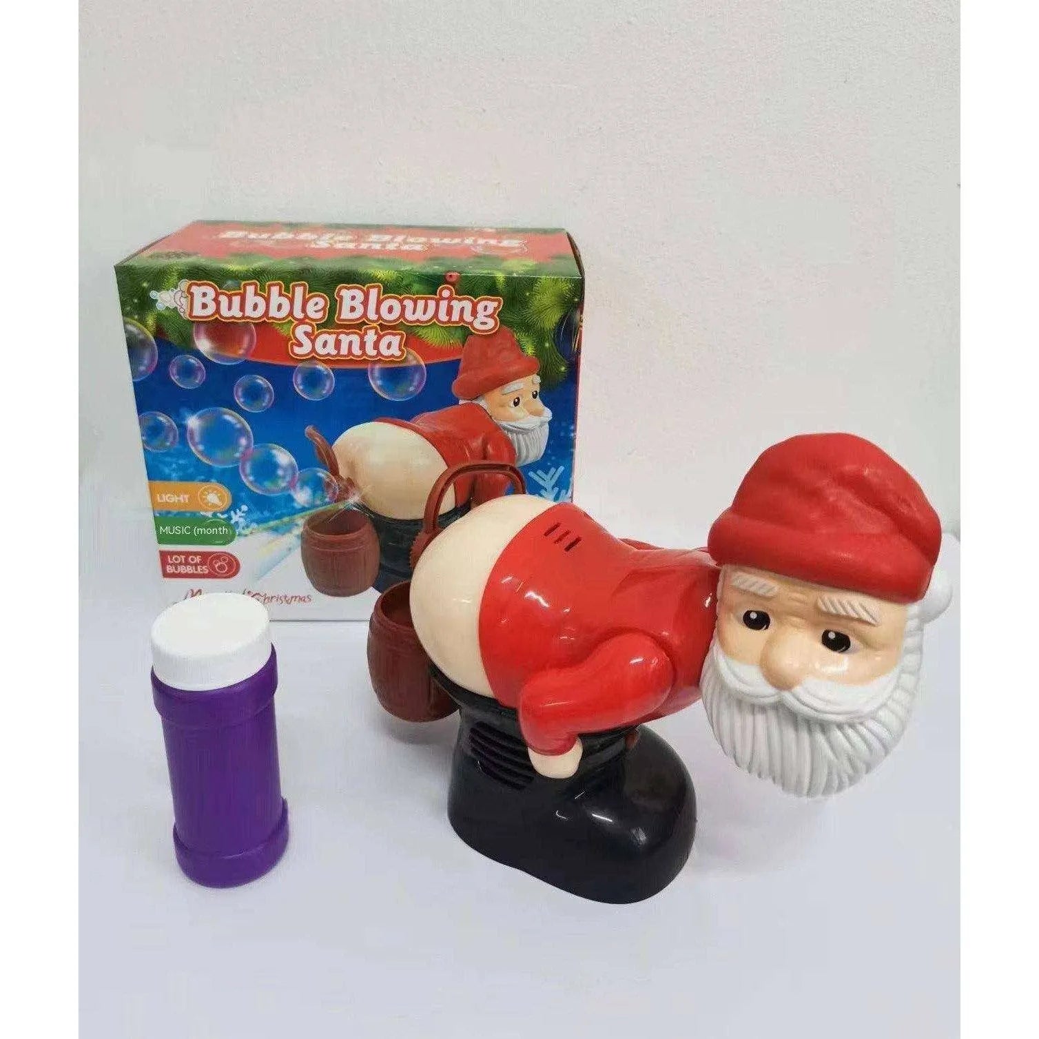 Electric Bubble Santa Claus with Light Music - Interactive Christmas Toy for Ages 4-6 , christmas crafts, Electric Bubble Santa Claus With Light Music Christmas Decorations