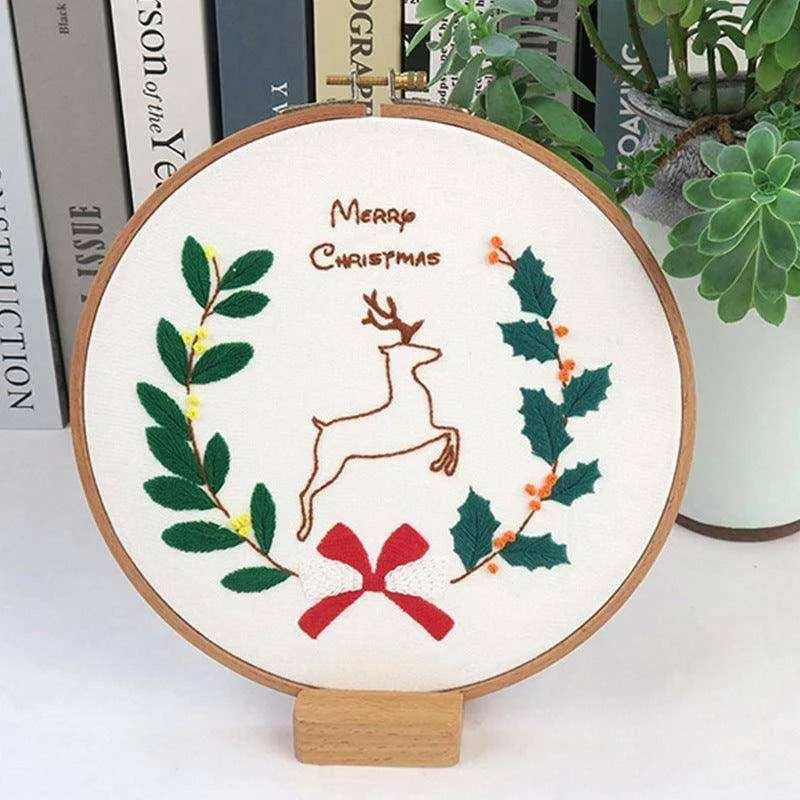 Embroidery DIY Material Package for Beginners - Christmas Series , christmas crafts, Embroidery Diy Material Package For Beginners Christmas Series