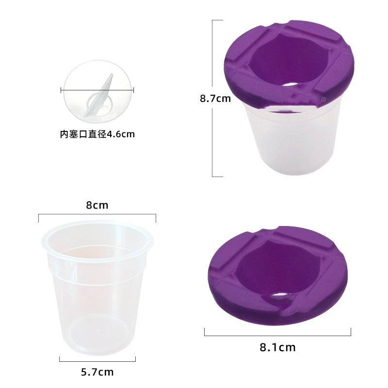 Cross-border 10-color Plastic Anti-pour Painting Brush Cleaning Cup