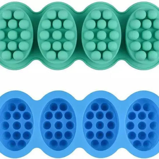 Molde de silicone redondo para sabonete de massagem oval