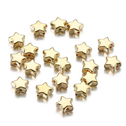 Five-pointed Star Beaded DIY Ornament Accessories Spacer Beads Perforated Beads