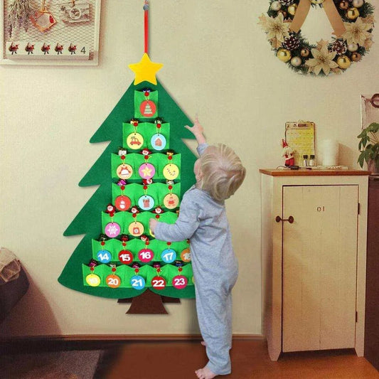 Felt Christmas Tree Decoration with Advent Calendar - Festive Holiday Decor - DiyCraftsProject