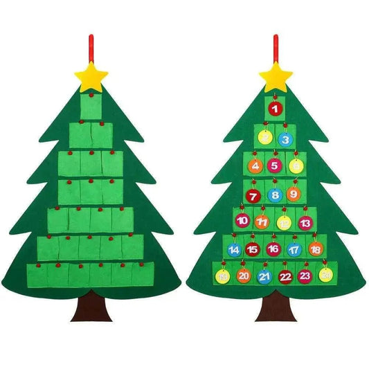 Felt Christmas Tree Decoration with Advent Calendar - Festive Holiday Decor - DiyCraftsProject