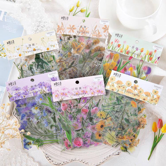 Flower Breeze PET Sticker Bag - DiyCraftsProject