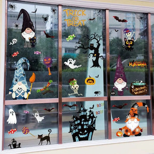 Halloween Party Decoration Stickers Pumpkin Lamp Spider Ghost - DiyCraftsProject