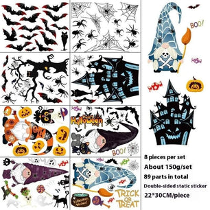 Halloween Party Decoration Stickers Pumpkin Lamp Spider Ghost - DiyCraftsProject