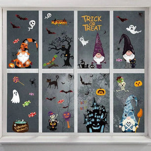 Halloween Party Decoration Stickers Pumpkin Lamp Spider Ghost - DiyCraftsProject