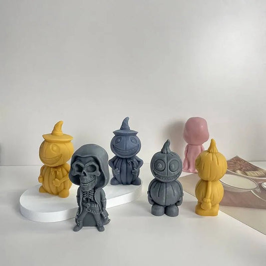 Halloween Pumpkin Modeling Candle Ornaments Silicone Mold - DiyCraftsProject