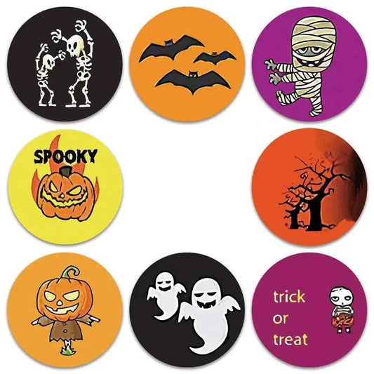 Halloween Sticker Party Favors - 500 Stickers, 1.5in Diameter - DiyCraftsProject